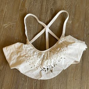 Strappy Back Frill Swim Top